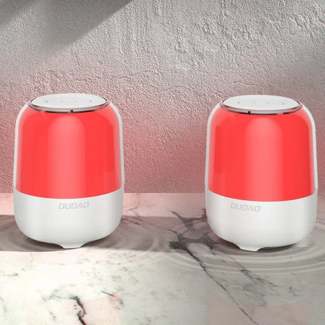 Dudao vezeték nélküli Bluetooth 5.0 RGB hangszóró 5W 1200mAh, fehér (Y11S-white)