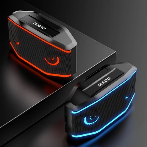 Dudao vízálló IP7 vezeték nélküli Bluetooth 5.0 RGB 5W 1200mAh hangszóró, fekete (Y10XS-black)