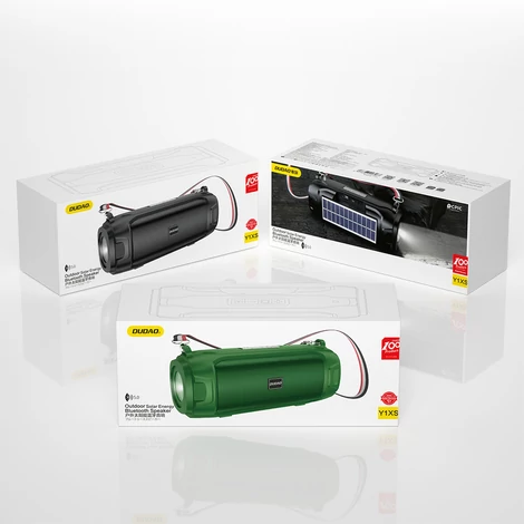 Dudao vezeték nélküli Bluetooth 5.0 hangszóró, 5W, 1200mAh, FM rádió, napelemes, zöld (Y1XS-green)