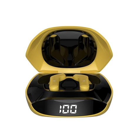 Dudao fülbe helyezhető vezeték nélküli fülhallgató, TWS, Bluetooth 5.2, sárga (U16H-yellow)