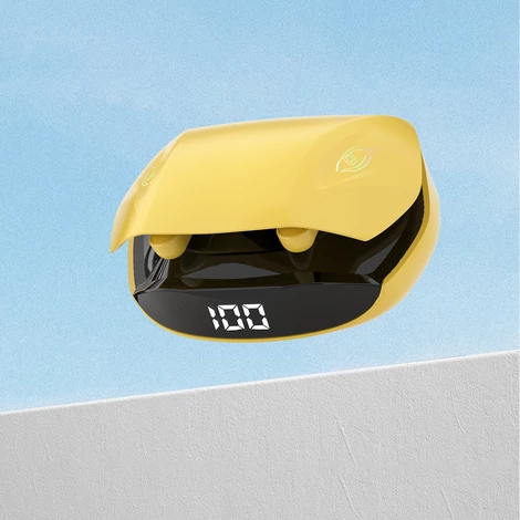 Dudao fülbe helyezhető vezeték nélküli fülhallgató, TWS, Bluetooth 5.2, sárga (U16H-yellow)