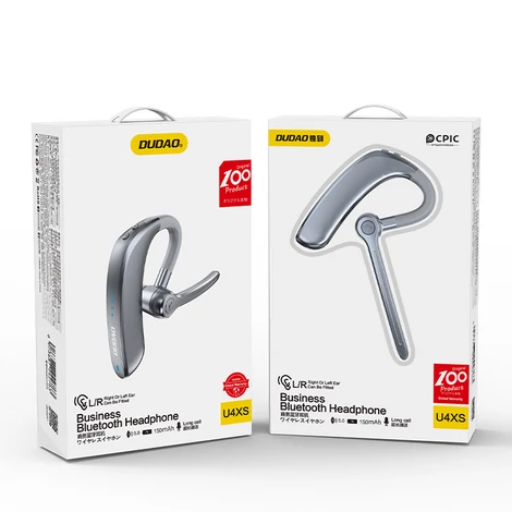 Dudao U4XS Business Headset, vezeték nélküli, Bluetooth 5.0 fülhallgató, szürke (U4XS-gray)