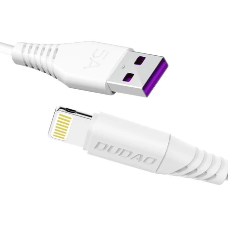 Dudao kábel USB / Lightning kábel, 5A, 1m, fehér (L2L-1m-white)