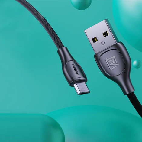 Remax Lesu Pro USB - micro USB adattöltő kábel, 480 Mbps, 2,1 A, 1 m, fekete (RC-160m-black)