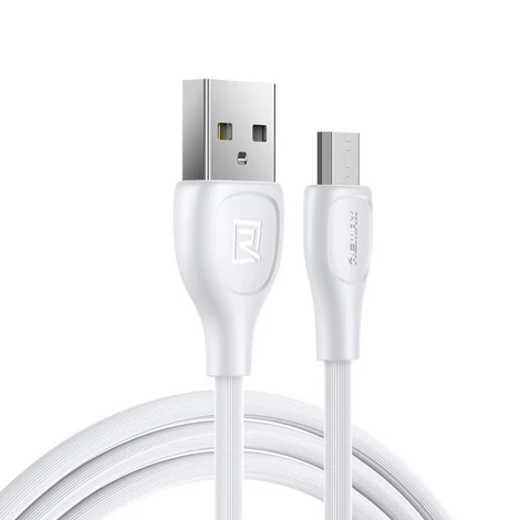 Remax Lesu Pro USB - micro USB adattöltő kábel, 480 Mbps, 2,1 A, 1 m, fehér (RC-160m-white)