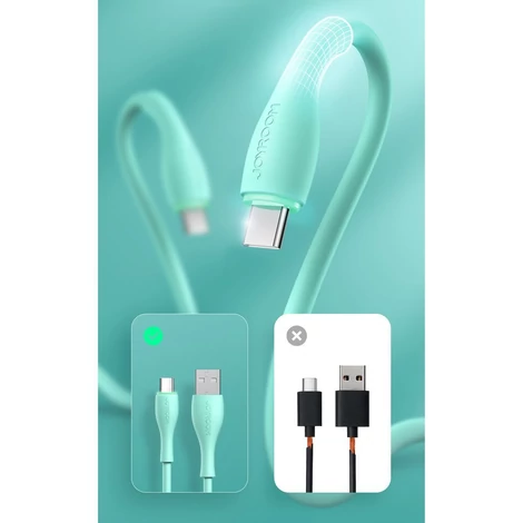 Joyroom USB - USB Type C kábel, 3 A, 1 m, fehér (S-1030M8-white)
