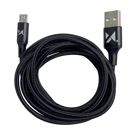 Wozinsky kábel USB - microUSB, 2,4A, 2m, fekete (WUC-M2B)