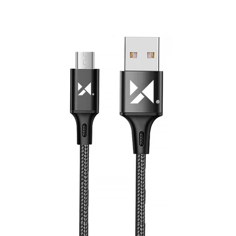 Wozinsky kábel USB - microUSB, 2,4A, 2m, fekete (WUC-M2B)