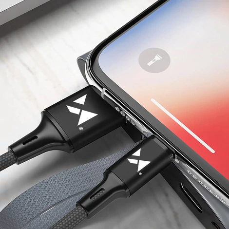 Wozinsky kábel USB - microUSB, 2,4A, 2m, fekete (WUC-M2B)
