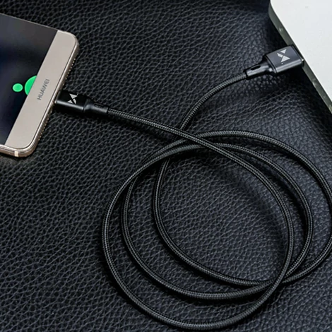 Wozinsky kábel USB - microUSB, 2,4A, 2m, fekete (WUC-M2B)