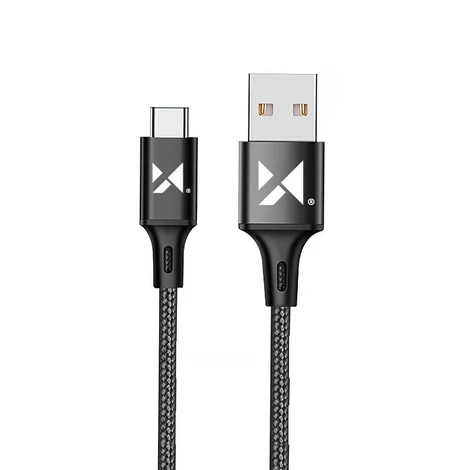 Wozinsky kábel USB - USB Type C, 2,4A, 2m, fekete (WUC-C2B)