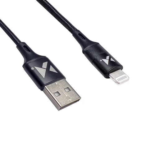 Wozinsky kábel USB - Lightning, 2,4A, 2m, fekete (WUC-L2B)