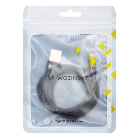 Wozinsky kábel USB - Lightning, 2,4A, 2m, fekete (WUC-L2B)