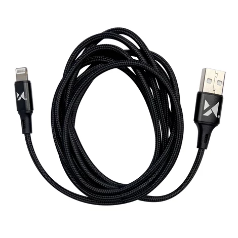 Wozinsky kábel USB - Lightning, 2,4A, 2m, fekete (WUC-L2B)