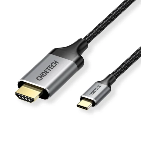 Choetech egyirányú kábeladapter USB Type C - HDMI 4K 60Hz, 1.8m, fekete (CH0021-BK)