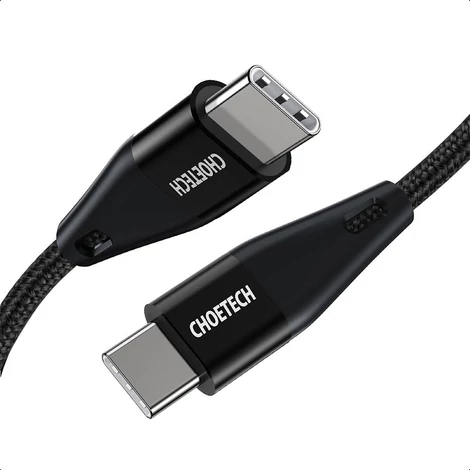 Choetech USB Type C - USB Type C kábel, Power Delivery, 60W, 2m, fekete (XCC-1004-BK)