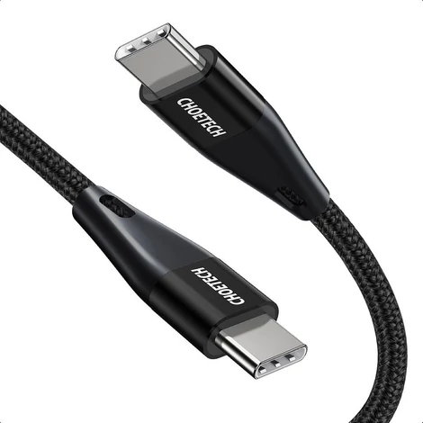 Choetech USB Type C - USB Type C kábel, Power Delivery, 60W, 2m, fekete (XCC-1004-BK)