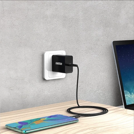 Choetech USB Type C - USB Type C kábel, Power Delivery, 60W, 2m, fekete (XCC-1004-BK)