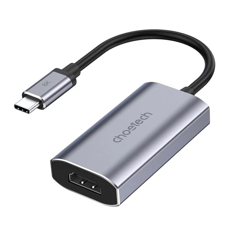 Choetech egyirányú kábeladapter USB Type C - HDMI 8K@60Hz, szürke (HUB-H16)