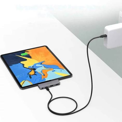 Choetech multifunkcionális USB HUB Typ C 4in1, 60W, PD, Apple iPad Pro készülékhez  (HUB-M13)