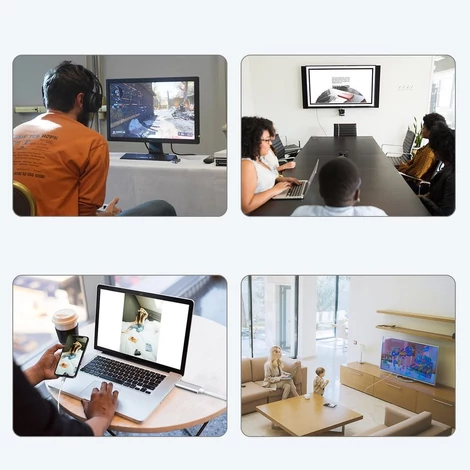 Choetech USB videokábel, Lightning-HDMI adapter TV-monitorhoz, 1,8 m, fehér (LH0020)