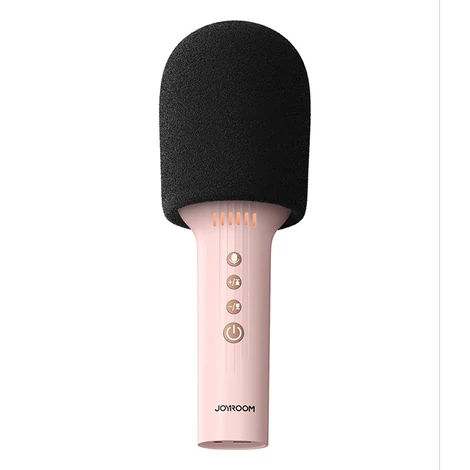 Joyroom vezeték nélküli karaoke mikrofon, Bluetooth 5.0, hangszóróval, 1200mAh, pink (JR-MC5Pink)