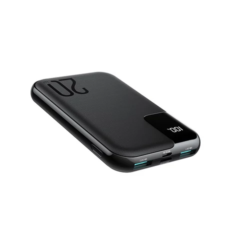 Joyroom Starchi power bank 10000mAh, 20W, Power Delivery, Quick Charge, 2x USB / 1x USB Type C, fekete (JR-QP190-mini)
