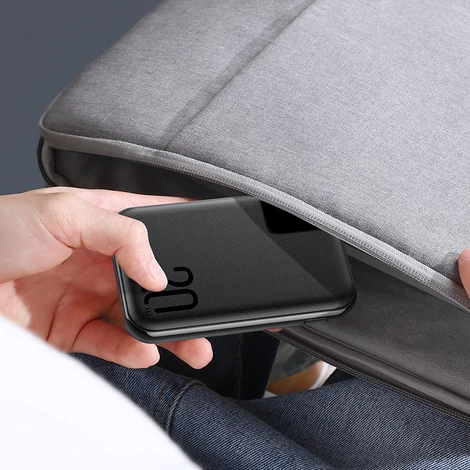 Joyroom Starchi power bank 10000mAh, 20W, Power Delivery, Quick Charge, 2x USB / 1x USB Type C, fekete (JR-QP190-mini)