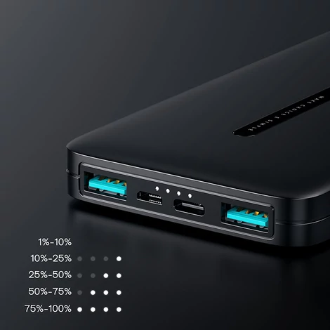 Joyroom power bank 10000mAh, 2,1A, 2x USB, fehér (JR-T012-white)