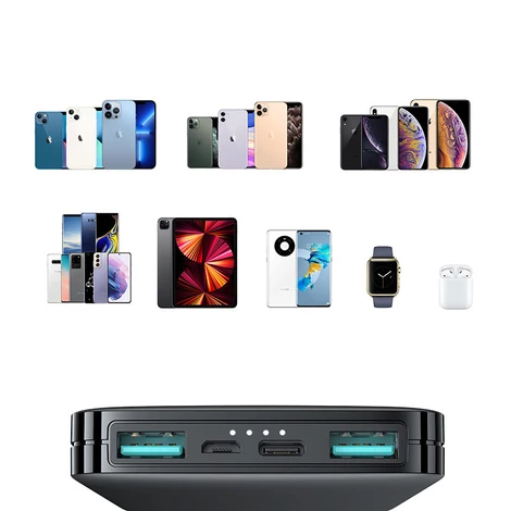 Joyroom power bank 10000mAh, 2,1A, 2x USB, fehér (JR-T012-white)