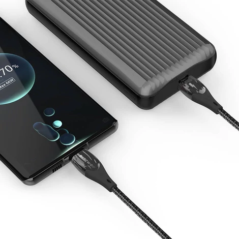 USB-C-USB-C kábel BlitzWolf BW-FC1, 96W, 5A, 1m (fekete)