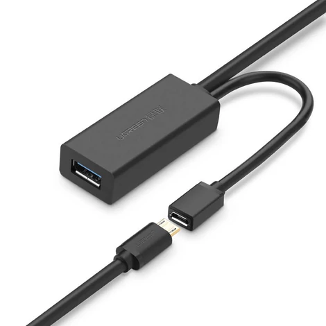 UGREEN US175, USB 3.0, micro USB, hosszabbító kábel, 5 m (fekete)