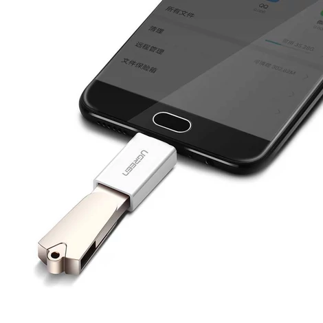 UGREEN US195 USB - micro USB adapter, OTG (fehér)