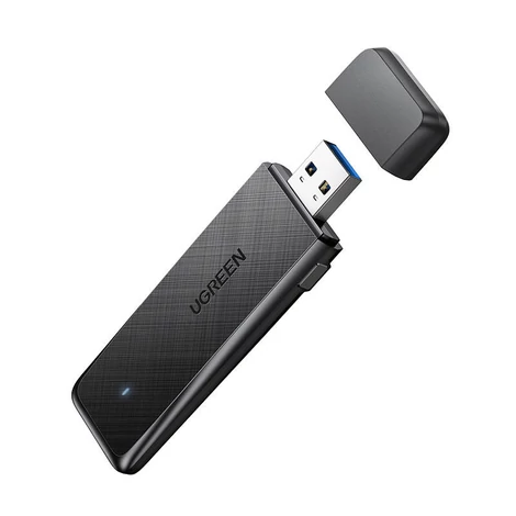 UGREEN CM492 USB-adapter / külső hálózati adapter, kétsávos 2,4 GHz+5,0 GHz (fekete)