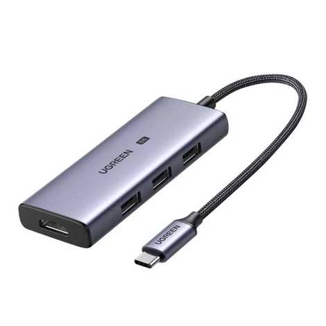 UGREEN CM500 4-in-1 Adapter USB-C - 3x USB 3.0 + HDMI2.1 8K (szürke)