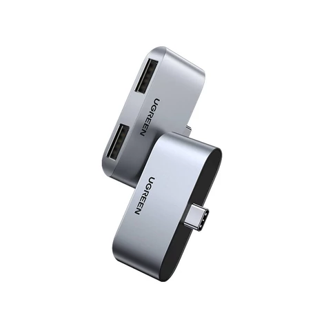 UGREEN CM412 adapter, USB-C - 2x USB 3.0 (szürke)