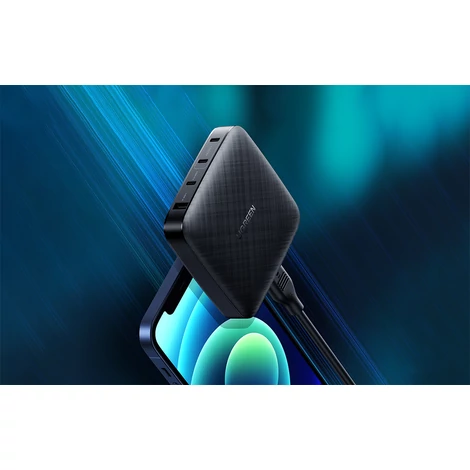 UGREEN CD226 fali töltő, USB QC3.0, 3x USB-C, 100 W, PD (fekete)
