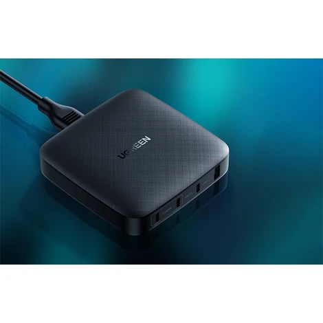 UGREEN CD226 fali töltő, USB QC3.0, 3x USB-C, 100 W, PD (fekete)