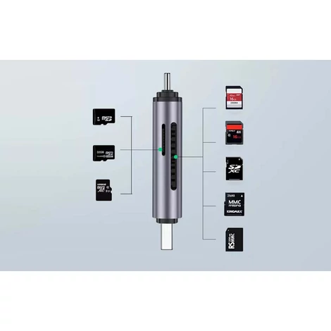UGREEN CM304 USB + USB-C adapter, SD + microSD kártyaolvasó (fekete)