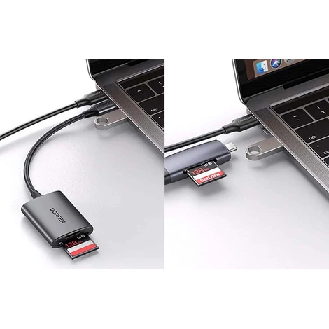 USB-C kártyaolvasó, UGREEN CM401 (szürke)