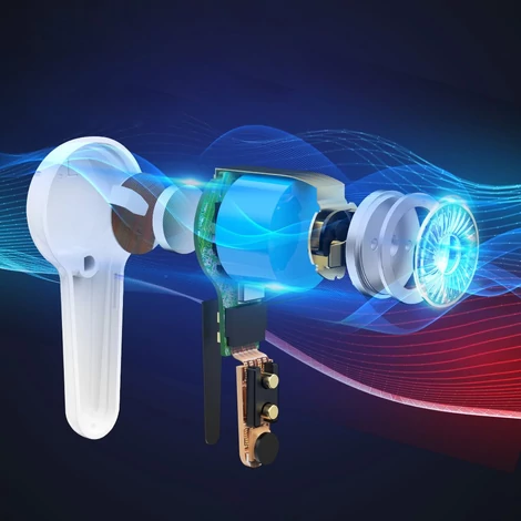 Tronsmart Apollo Air + TWS ANC Bluetooth 5.2 vezeték nélküli fülhallgató, vízálló, fehér (372453)