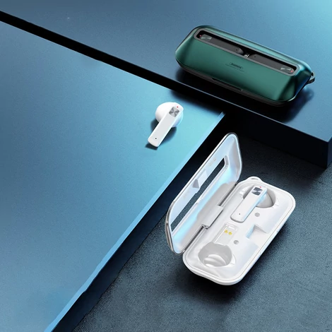 Remax vezeték nélküli fülhallgató TWS bluetooth 5.0, 300mAh, szürke (TWS-28-grey)
