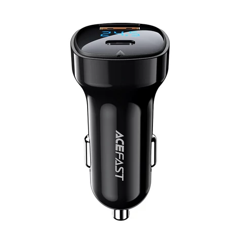 Acefast autós töltő 66W USB Type C / USB, PPS, Power Delivery, Quick Charge 4.0, AFC, FCP, fekete (B4-black)