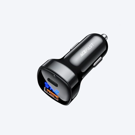 Acefast autós töltő 66W USB Type C / USB, PPS, Power Delivery, Quick Charge 4.0, AFC, FCP, fekete (B4-black)