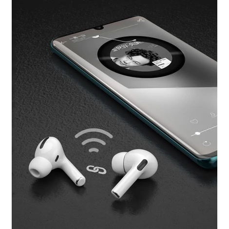 WK Design TWS ANC Bluetooth True vezeték nélküli fülhallgató vezeték nélküli töltőtokkal, fehér (A7-white-Pro)