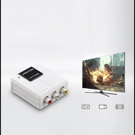 Ugreen átalakító analóg-digitális audio-video jelhez RCA - HDMI, fehér (40225)