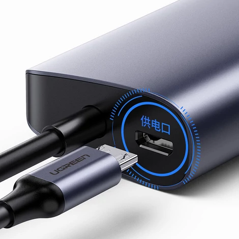 Ugreen multifunkcionális adapter HUB USB Type C - 3 x USB / Ethernet RJ-45 / mikro USB, szürke (CM252)