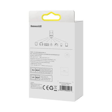 Baseus BA04 mini Bluetooth 5.0 adapter, USB vevő, számítógép adó, fekete (ZJBA000001)