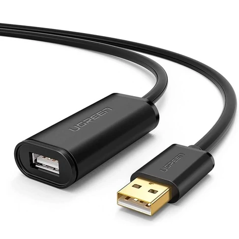 UGREEN US121 aktív USB 2.0 hosszabbító kábel, 5 m (fekete)