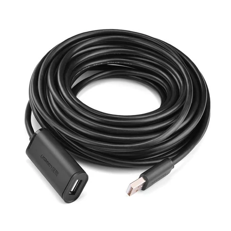 UGREEN US121, aktív USB 2.0 hosszabító kábel, 20m (fekete)